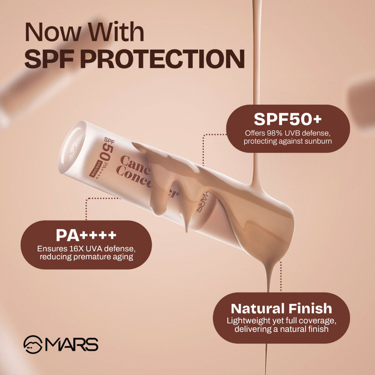MARS Cosmetics SPF 50 PA++++ Cancel Concealer - 07 Caramel Charm