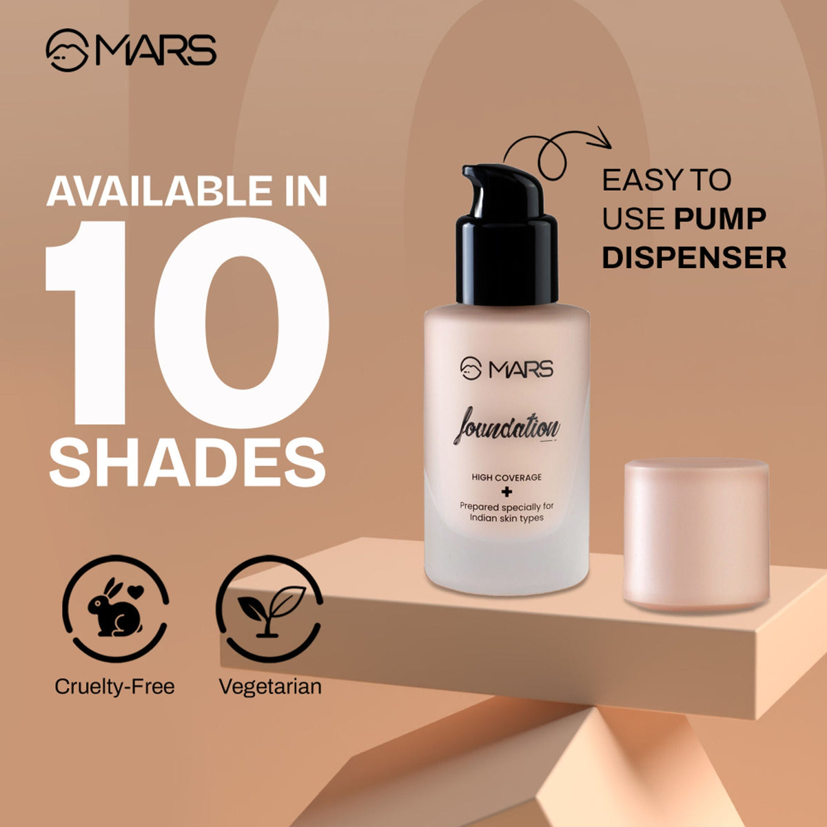 MARS Cosmetics SPF50 PA++++ High Coverage Liquid Foundation - 5.5