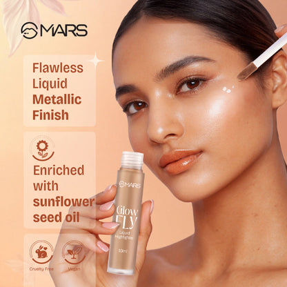 MARS Cosmetics Glow Fly Liquid Highlighter - 02-Winged Champagne