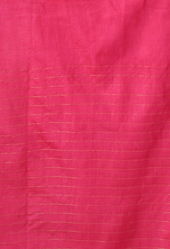 Mominos Fashion Moeza Pink Bhagalpuri Handloom Silk Raj Shree Saree with unstitched Blouse piece