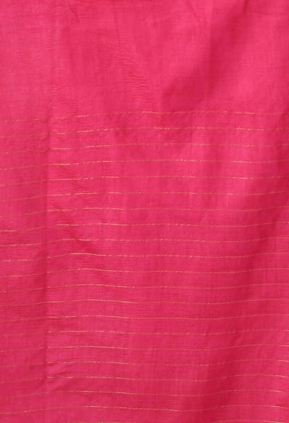 Mominos Fashion Moeza Pink Bhagalpuri Handloom Silk Raj Shree Saree with unstitched Blouse piece