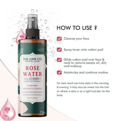 The Love Co. Rose Water Spray For Face