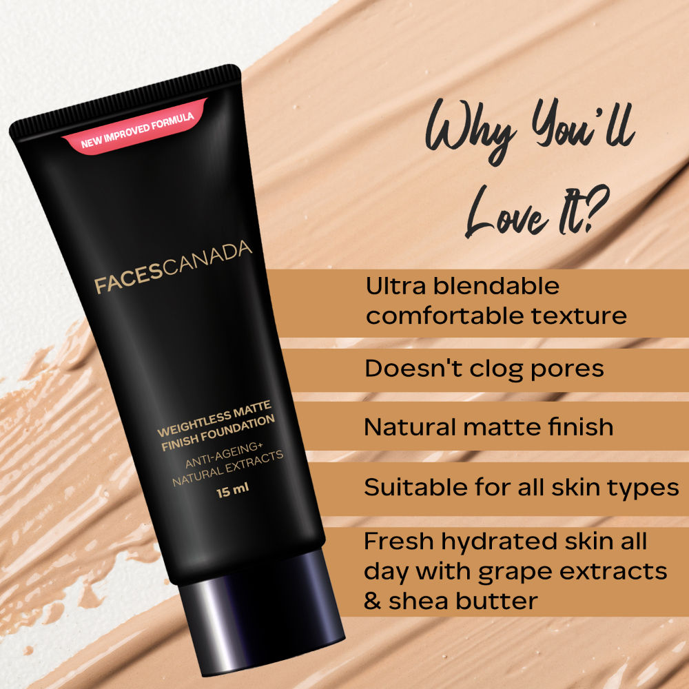 Faces Canada Weightless Matte Finish Foundation-Ivory 02