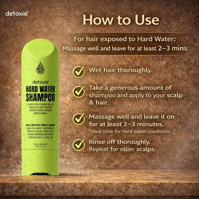 Detoxie Hard Water Relief & Hair Fall Control Pro Growth Shampoo