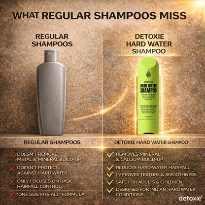 Detoxie Hard Water Relief & Hair Fall Control Pro Growth Shampoo