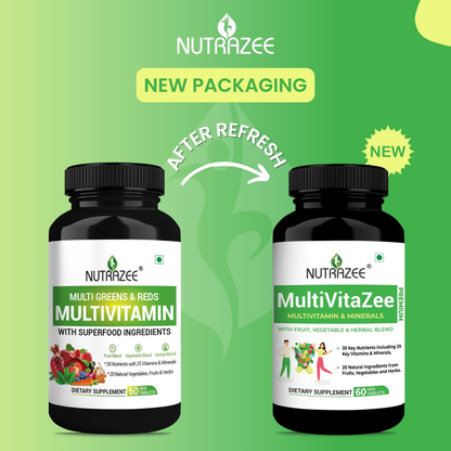 Nutrazee Multi Greens & Reds Multivitamin Tablets