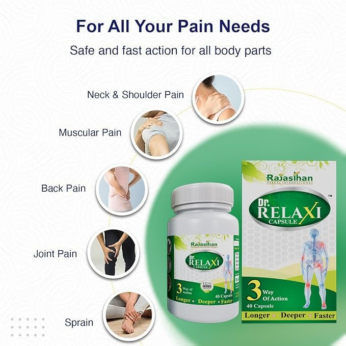 Dr Relaxi Herbal Capsules for Joints Pain and Comfort