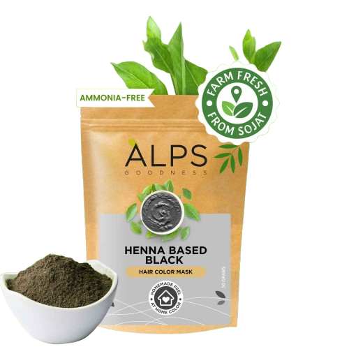 Alps Goodness Henna Based Hair Color Powder - Black