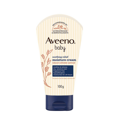 Aveeno Baby Soothing Relief Moisture Cream, 24-Hour Protection for Dry, Itchy or Sensitive Skin