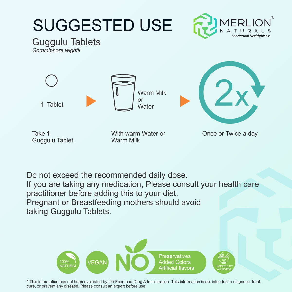 Merlion Naturals Guggulu 500mg Tablets