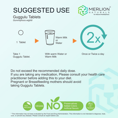 Merlion Naturals Guggulu 500mg Tablets