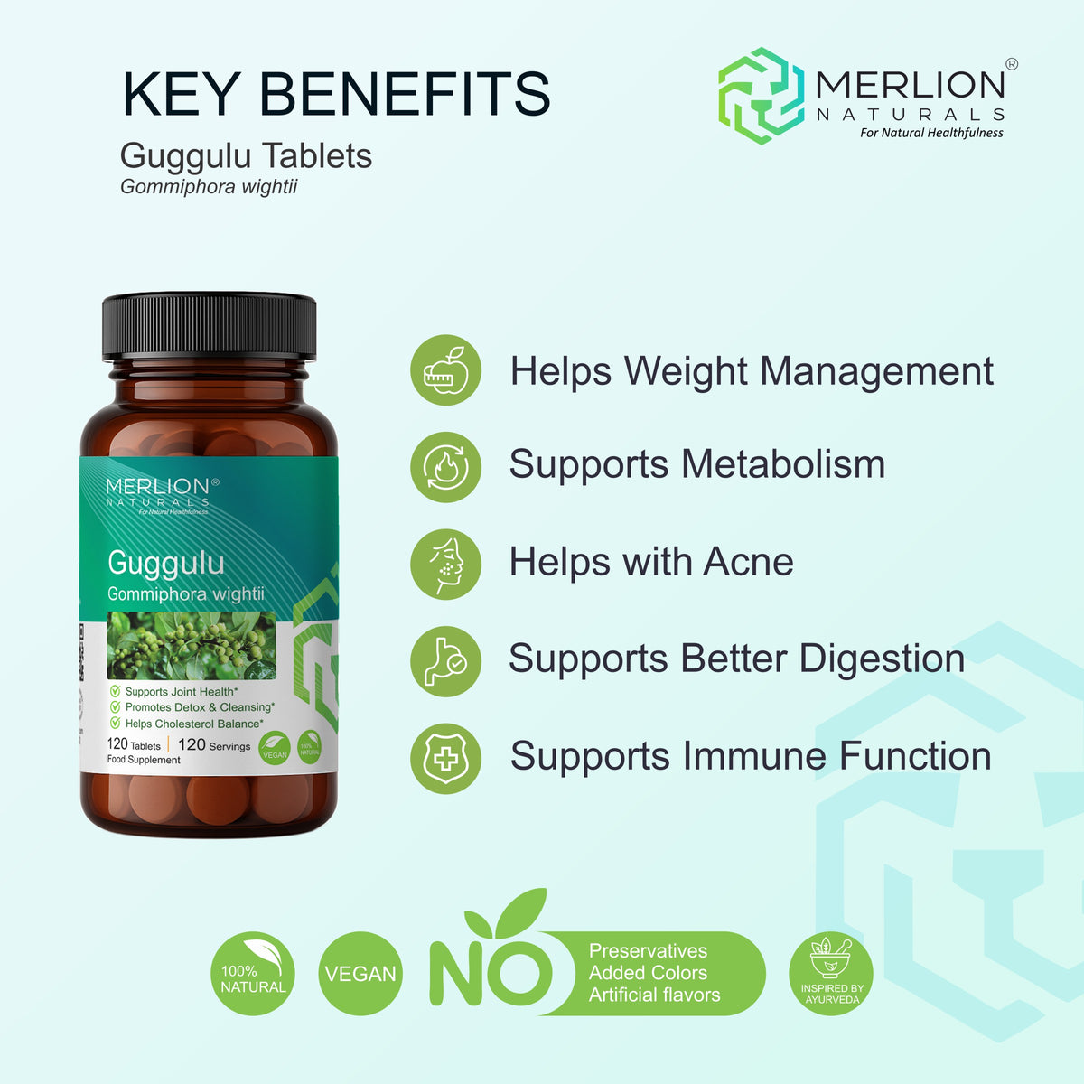 Merlion Naturals Guggulu 500mg Tablets