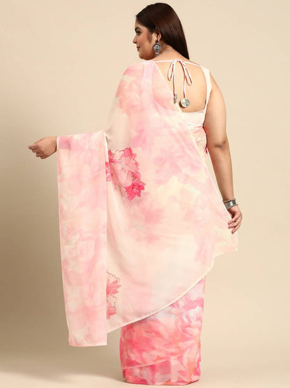 Ahalyaa Women's Traditional wear Saree - Pink
