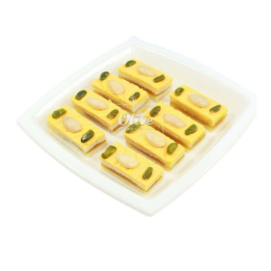 Olive Mithai Mango Badam Burfi