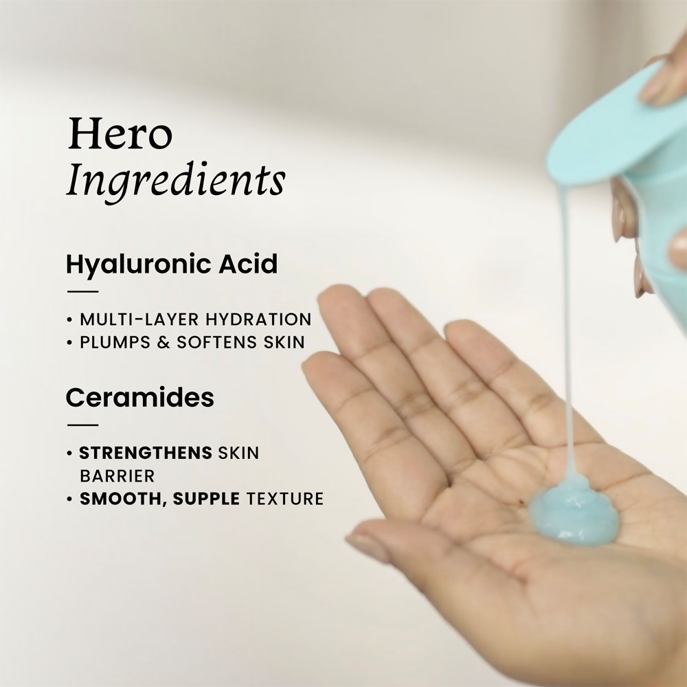 Foxtale Hydrating Body Wash With Hyaluronic Acid & Ceramides Locks In Moisture Reduces Body Odour