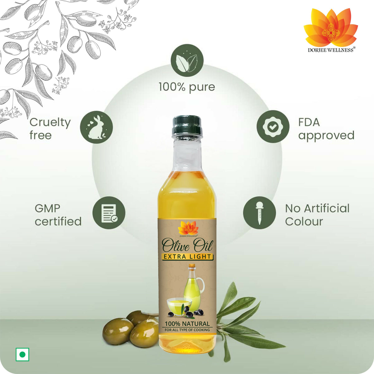 Dorjee Wellness Extra Light Olive Oil
