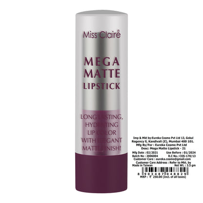 Miss Claire Mega Matte Lipstick - 21