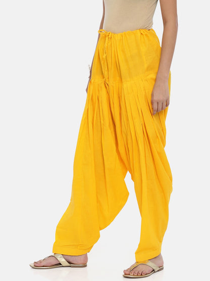 Souchii Mustard Yellow Solid Patiala