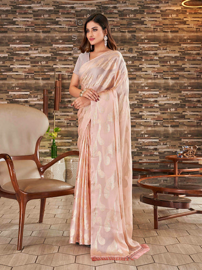 Tikhi Imli Woven Design Satin Jacquard Ready to Wear Saree