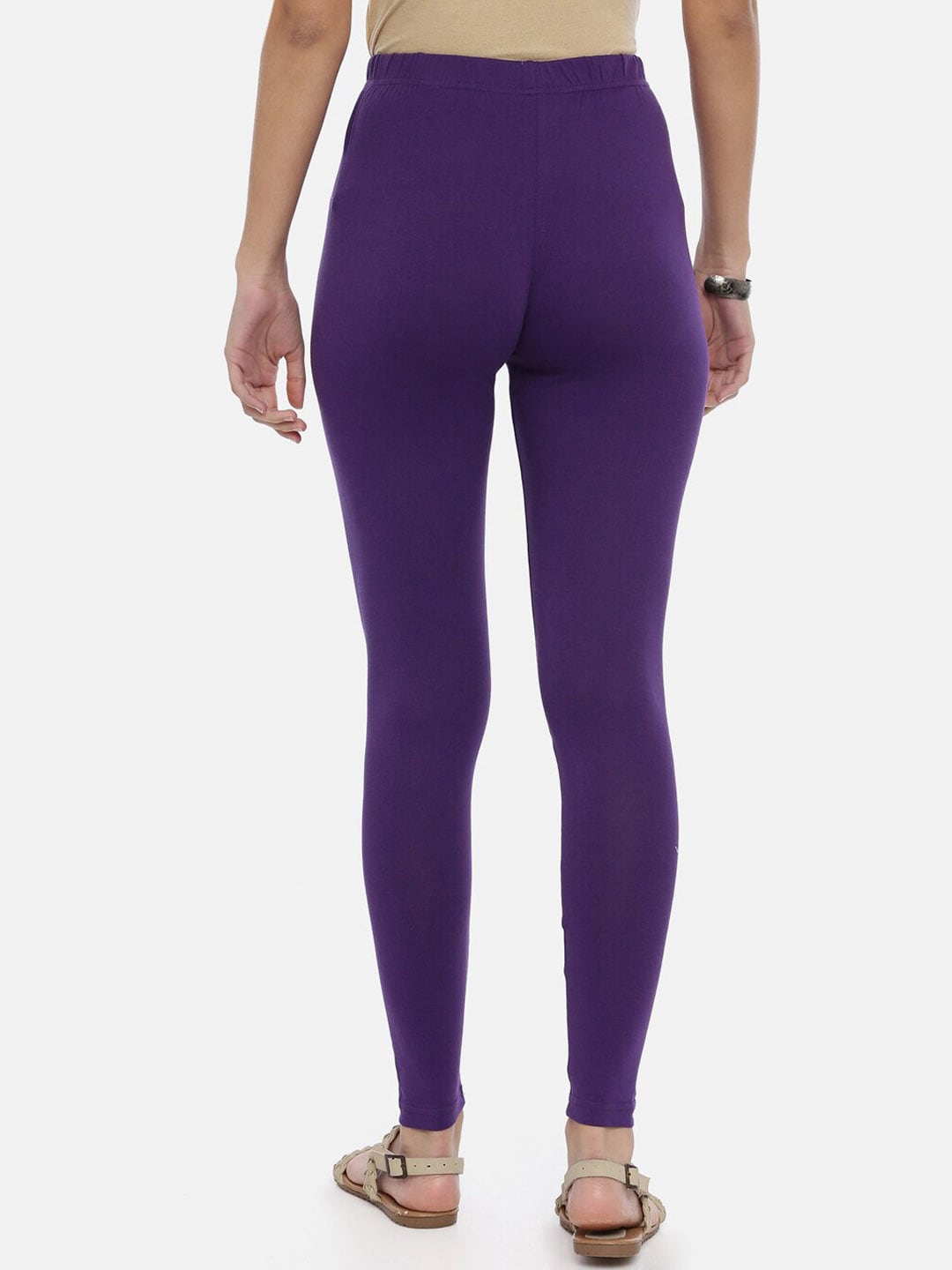 Souchii Violet Solid Ankle-Length Leggings