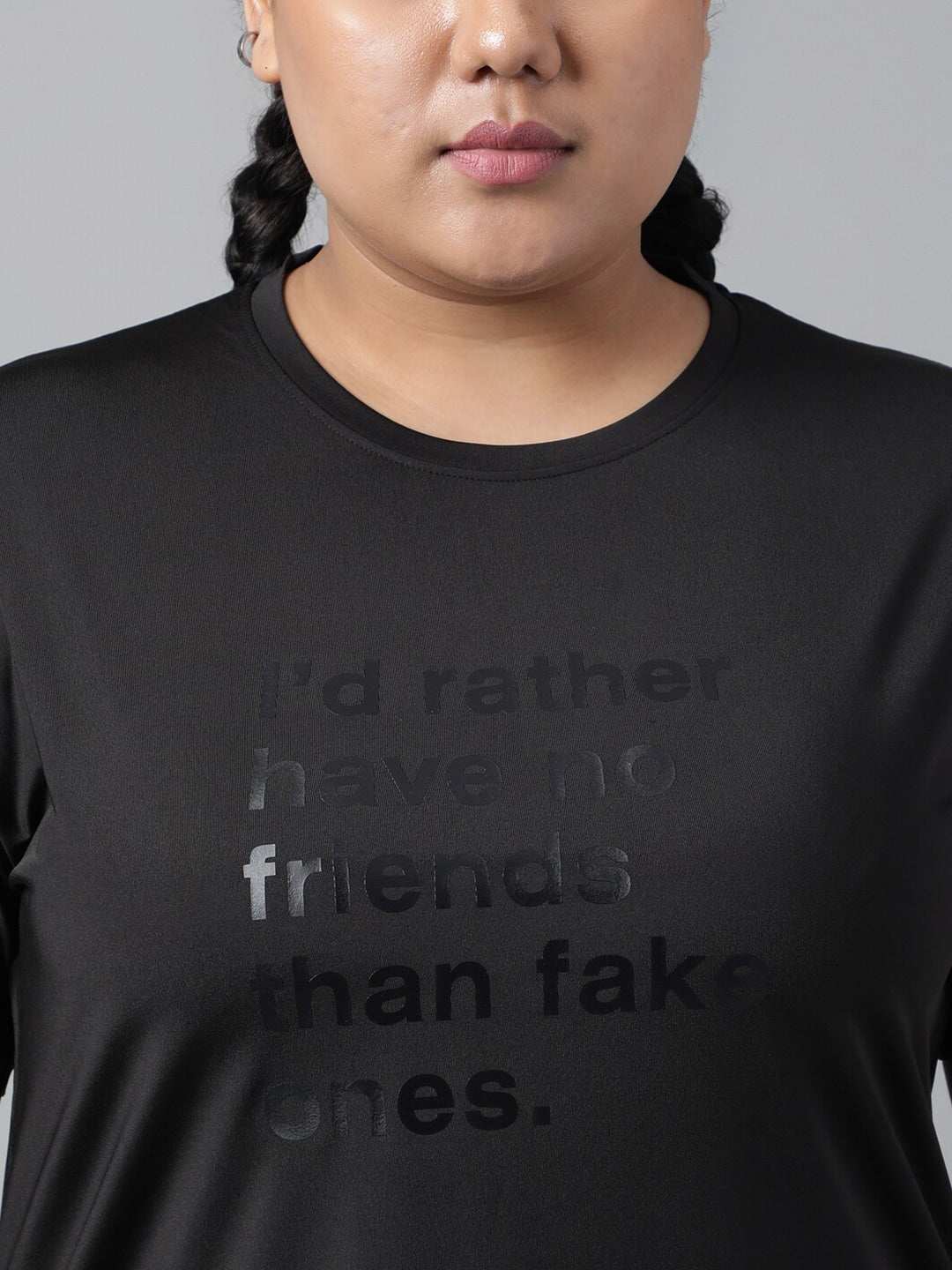 MKH Typography Printed Plus Size Drop Shoulder Sleeves Relaxed Fit Dri-FIT Sports T-shirt