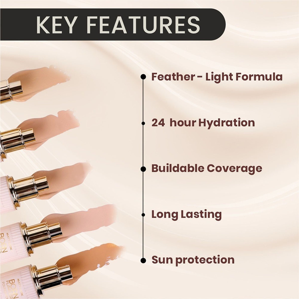 Matt Look Born Flawless Weightless Foundation - Born Natural