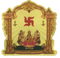 Stickerbazaar Micro Golden Mandir Sticker Regular