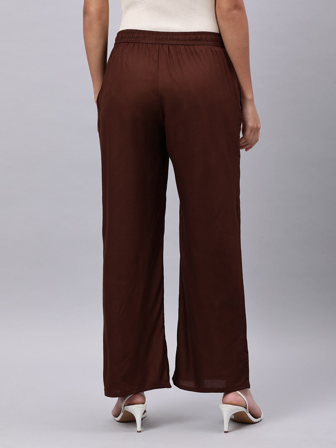 Souchii Brown Liva Ethnic Palazzos