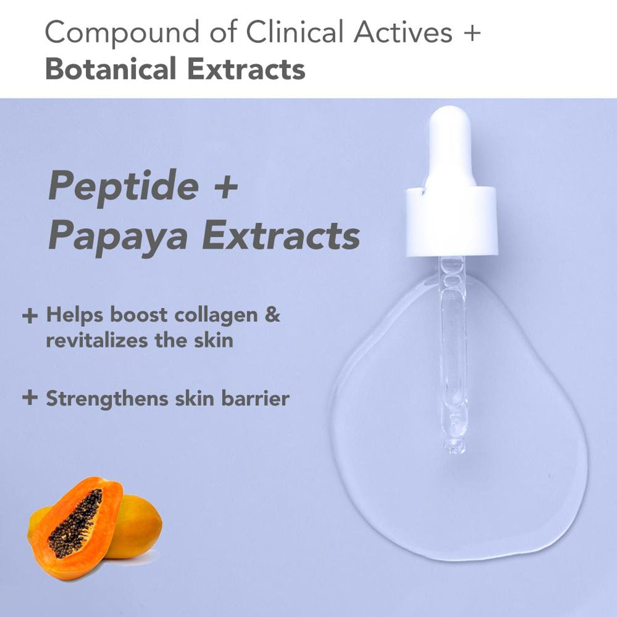 Lotus DermaBotanics Peptide + Papaya Extract Deep Hydra Serum,pH5.5,Normal To Combination Skin