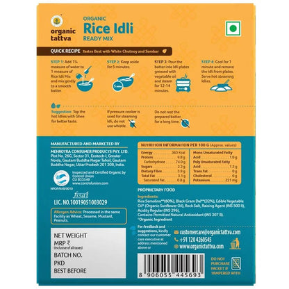 Organic Tattva Rice Idli Ready Mix