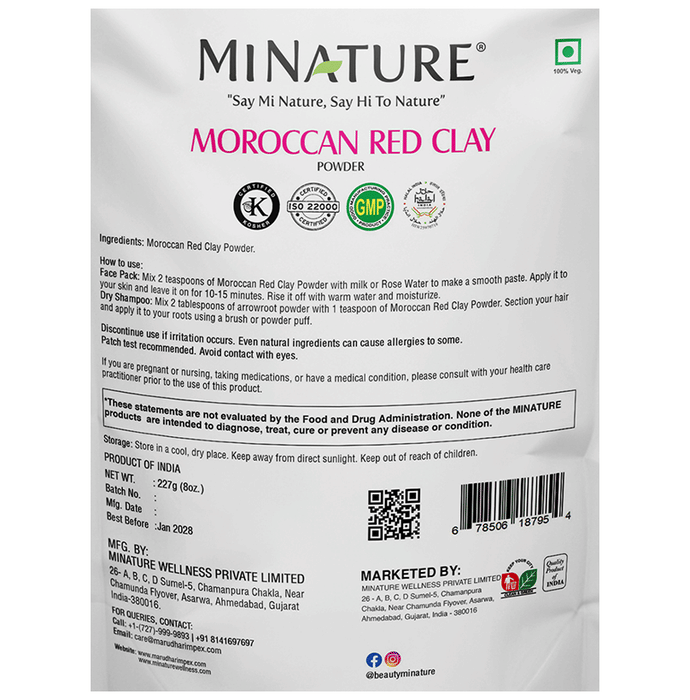 Minature Moroccan Red Clay Powder