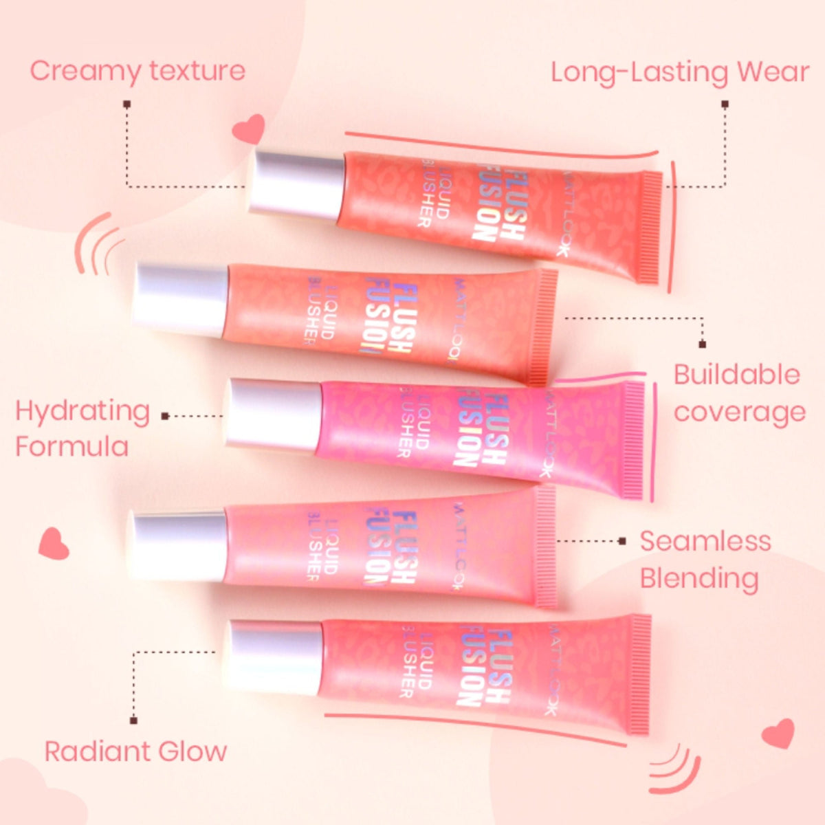 Matt Look Flush Fusion Liquid Blusher - Peachy Keen-03