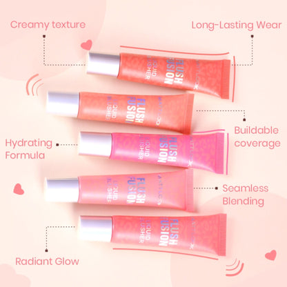 Matt Look Flush Fusion Liquid Blusher - Raspberry Rush-04
