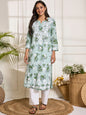 HOUSE OF KARI Floral Embroidered Chikankari Pure Cotton Kurta