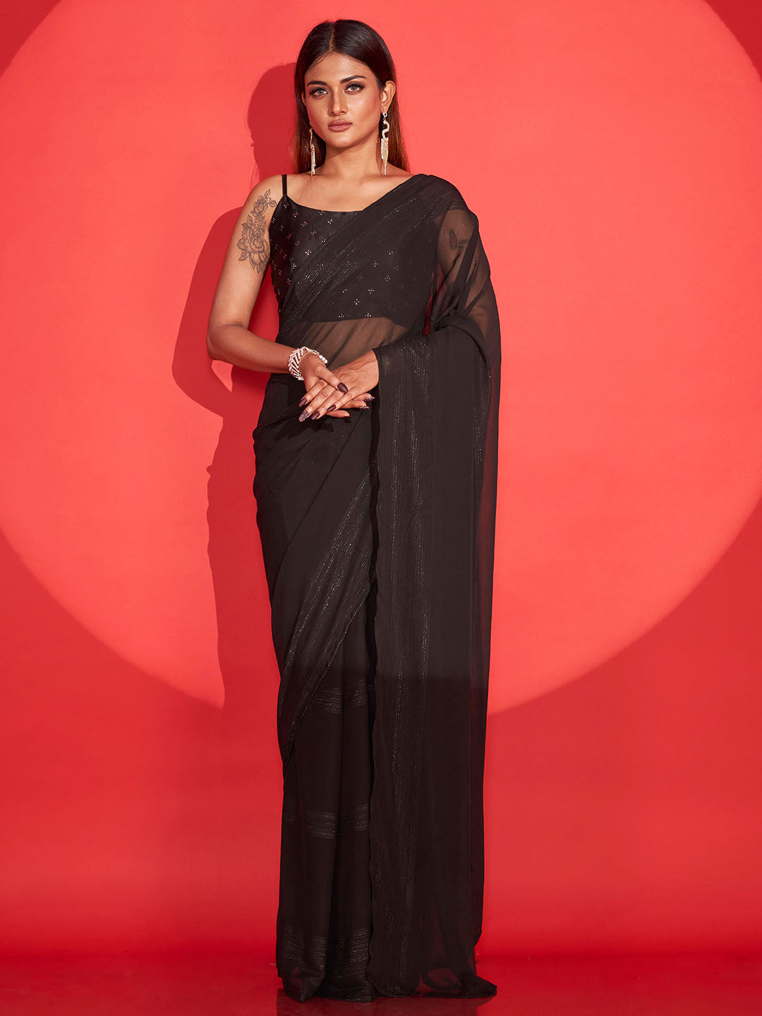 Tikhi Imli Zari Striped Saree