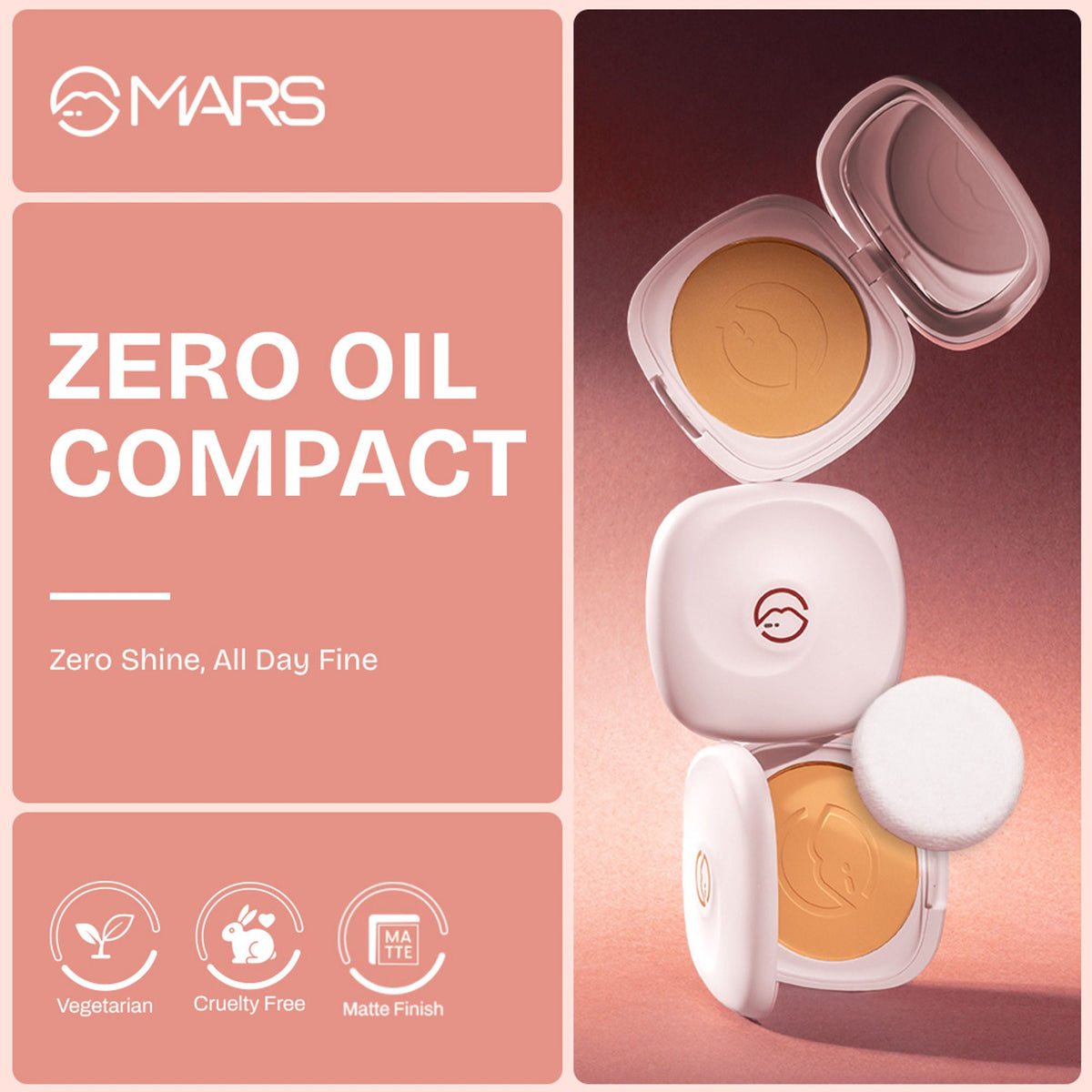 MARS Cosmetics Zero Oil Compact Powder - 06-Tan