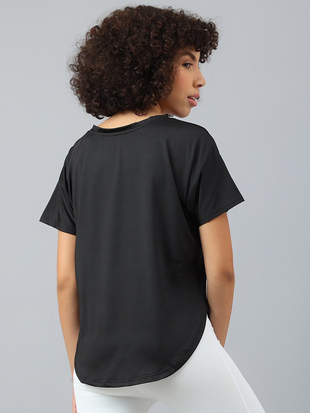 MKH Women Typography Printed Dri-FIT Sports T-shirt