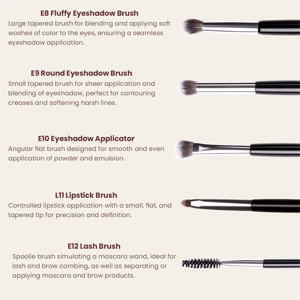 Matt Look Brush Chemistry Master Pro Artistry - Set of 12