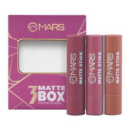 MARS Cosmetics Matte Lipsticks Box - 02 Peaches and Nudes