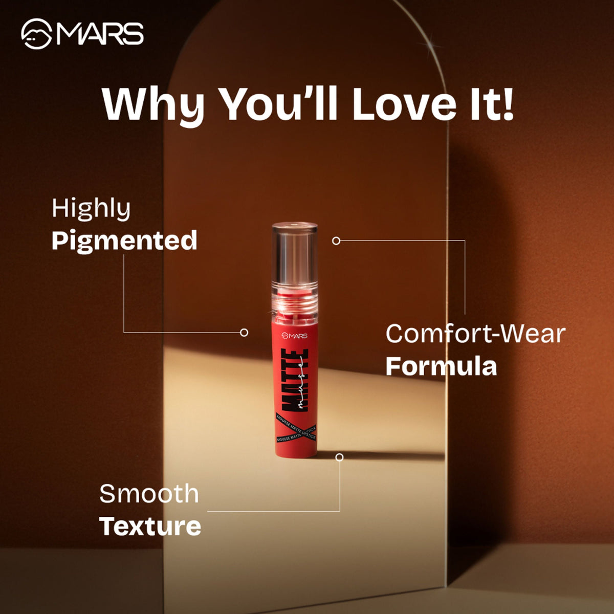 MARS Cosmetics Mousse Matte Lipstick - Love Lady