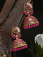 Gold-Polished Alloy Designer Brass Jhumki Earrings - The Pari