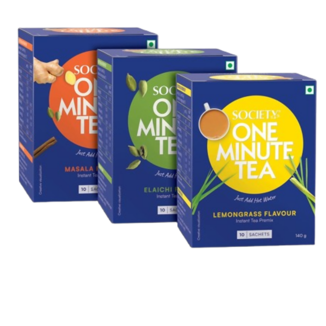 Society OMT Masala&OMT Elaichi&OMT Lemongrass Flavour Tea Premix Combo
