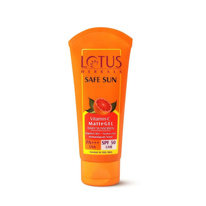 Lotus Herbals Safe Sun Vitamin C Matte Gel Daily Sunscreen SPF 50 PA+++