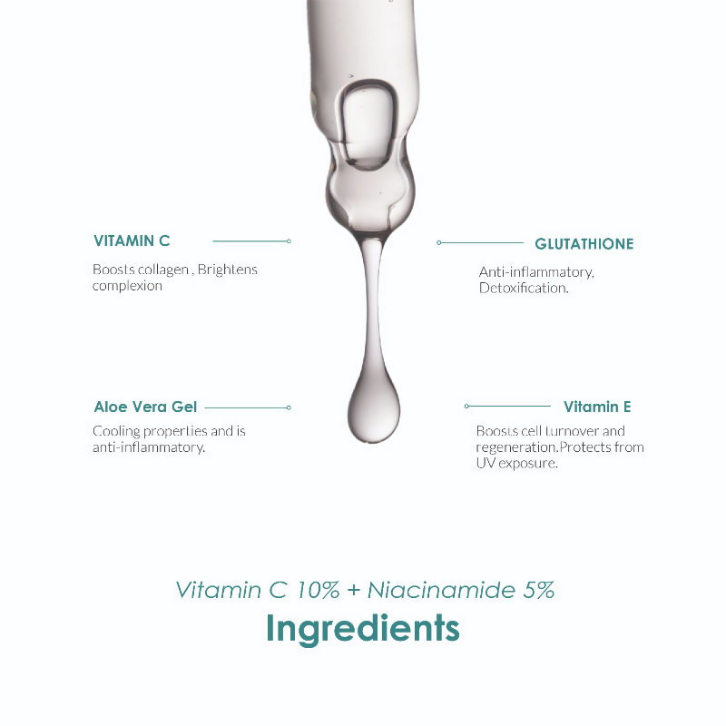 The Body Temple Vitamin C 10% + Niacinamide 5% Face Serum