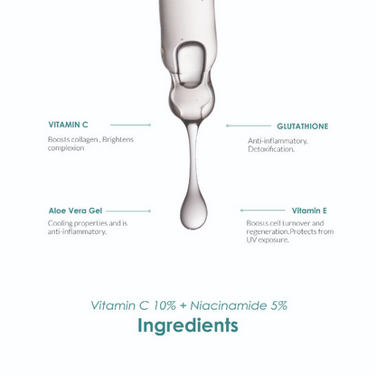 The Body Temple Vitamin C 10% + Niacinamide 5% Face Serum
