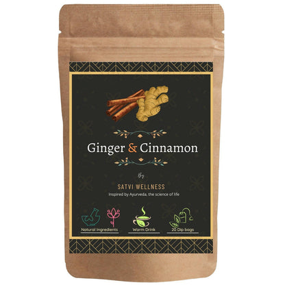 Satvi Wellness Ginger Cinnamon Tea | Herbal Tea