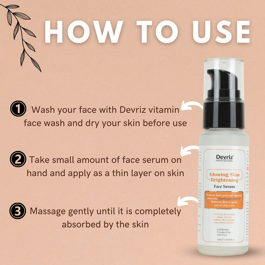 Devriz Professional Day Serum 2% Alpha Arbutin for Pigmentation Acne marks & Dark Spots Removal