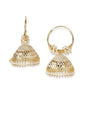 Gold-Polished Alloy Hoop And Jhumki Earrings - The Pari