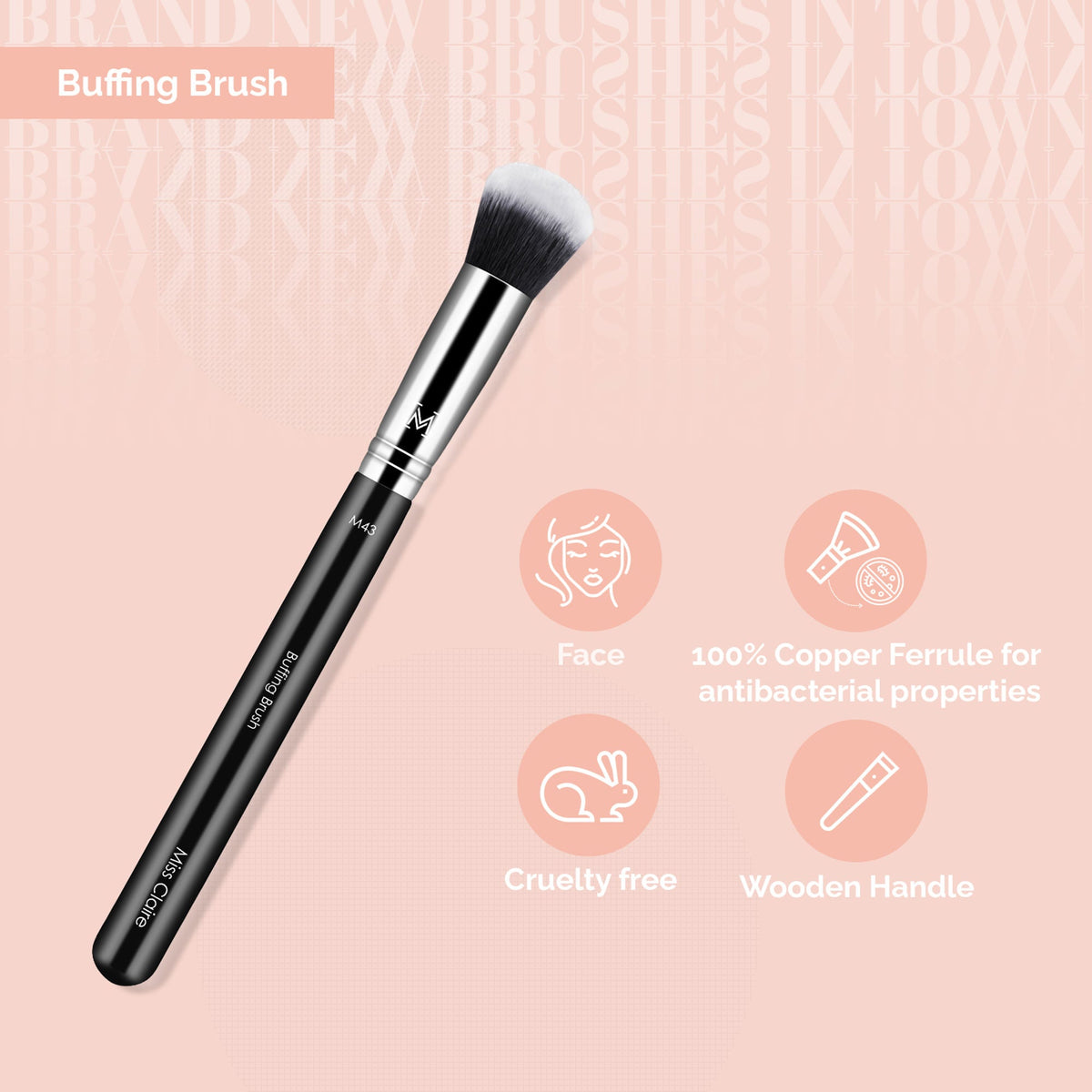 Miss Claire M43 - Buffing Brush - Chrome
