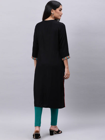 Souchii Women Ethnic Motifs Yoke Design Mirror Work Beautiful Kurta